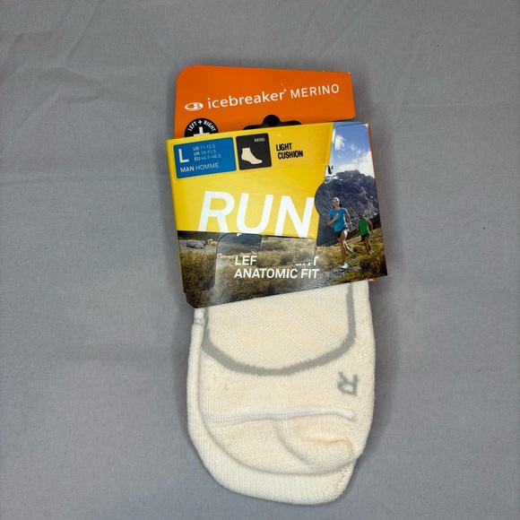 Icebreaker Other - Icebreaker Merino Run Socks‎ Men’s Large Mini Light Cushion